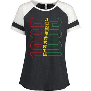 Juneteenth 1865 Black History Month African American Tee Enza Ladies Jersey Colorblock Tee