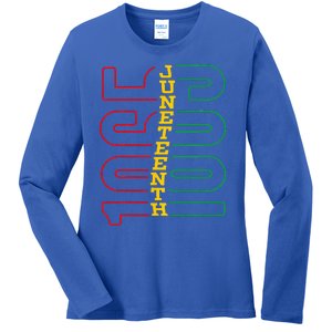 Juneteenth 1865 Black History Month African American Tee Ladies Long Sleeve Shirt