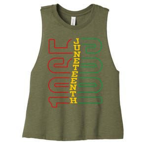 Juneteenth 1865 Black History Month African American Tee Women's Racerback Cropped Tank