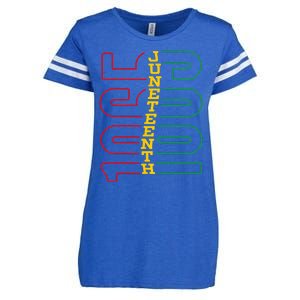 Juneteenth 1865 Black History Month African American Tee Enza Ladies Jersey Football T-Shirt