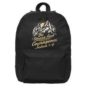 Joshua 19 Be Strong And Courageous 16 in Basic Backpack