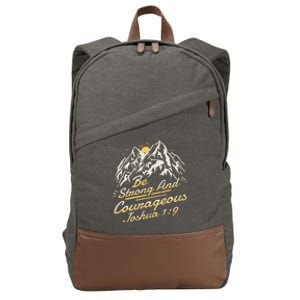 Joshua 19 Be Strong And Courageous Cotton Canvas Backpack