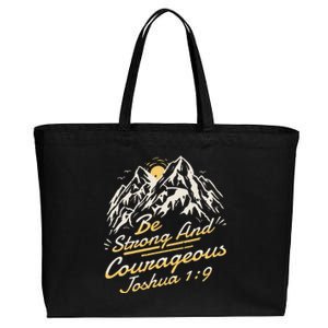 Joshua 19 Be Strong And Courageous Cotton Canvas Jumbo Tote