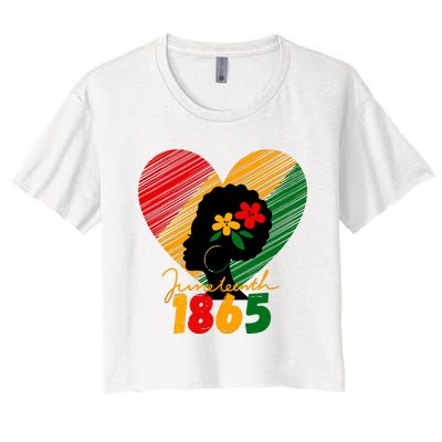 Juneteenth 1865 Black Gift History Women's Crop Top Tee