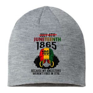 Juneteenth 1865 Because My Ancestors Weren't Free Black Sustainable Beanie