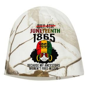 Juneteenth 1865 Because My Ancestors Weren't Free Black Kati - Camo Knit Beanie