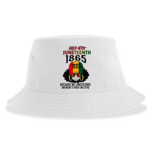 Juneteenth 1865 Because My Ancestors Weren't Free Black Sustainable Bucket Hat