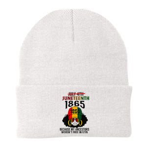 Juneteenth 1865 Because My Ancestors Weren't Free Black Knit Cap Winter Beanie