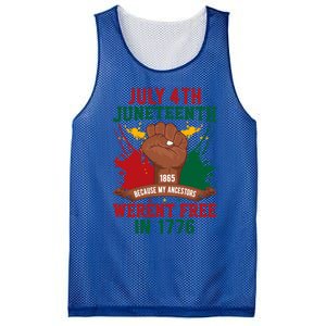 Junenth 1865 Because My Ancestors WerenT Free In 1776 Gift Mesh Reversible Basketball Jersey Tank