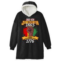 Juneteenth 1865 Because My Ancestors Weren't Free In 1776 Hooded Wearable Blanket
