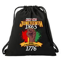 Juneteenth 1865 Because My Ancestors Weren't Free In 1776 Drawstring Bag