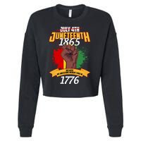 Juneteenth 1865 Because My Ancestors Weren't Free In 1776 Cropped Pullover Crew