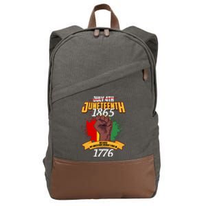 Juneteenth 1865 Because My Ancestors Weren't Free In 1776 Cotton Canvas Backpack