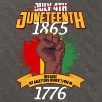 Juneteenth 1865 Because My Ancestors Weren't Free In 1776 Cotton Canvas Backpack