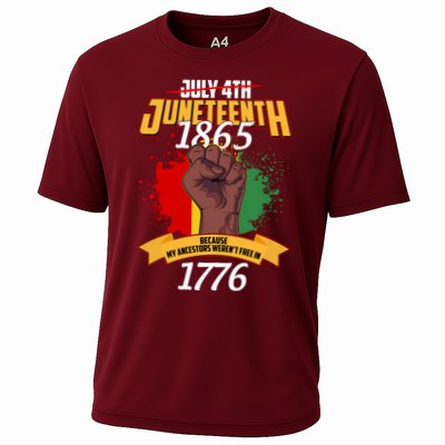 Juneteenth 1865 Because My Ancestors Weren't Free In 1776 Performance Shirt