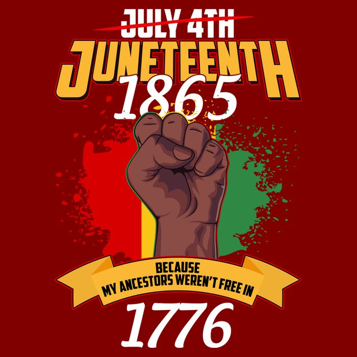 Juneteenth 1865 Because My Ancestors Weren't Free In 1776 Apron