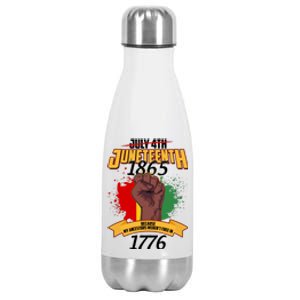 Juneteenth 1865 Because My Ancestors Weren't Free In 1776 Stainless Steel Insulated Water Bottle