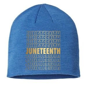 Juneteenth 1865 Black American Afro Freedom Day Pride Gift Sustainable Beanie