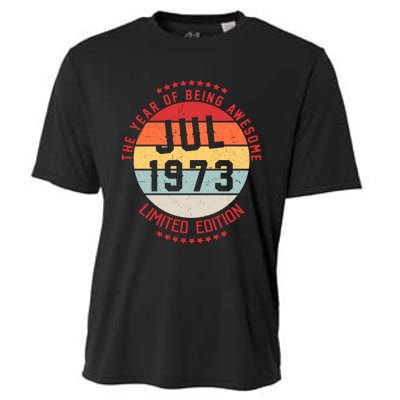 Jul 1973 Birthday The Year Of Being Awesome Gift Cooling Performance Crew T-Shirt