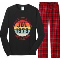 Jul 1973 Birthday The Year Of Being Awesome Gift Long Sleeve Pajama Set