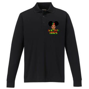 Juneteenth 1865 Blm Independence Freedom African Gift Performance Long Sleeve Polo