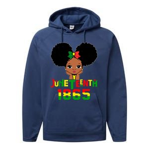 Juneteenth 1865 Blm Independence Freedom African Gift Performance Fleece Hoodie