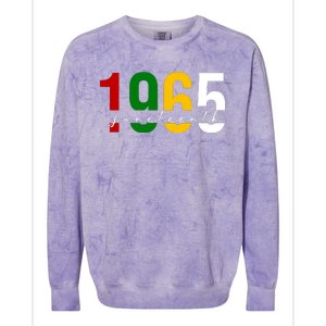 Juneteenth 1965 Black History Month Colorblast Crewneck Sweatshirt