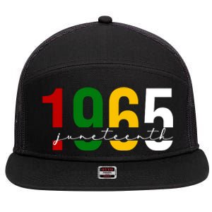 Juneteenth 1965 Black History Month 7 Panel Mesh Trucker Snapback Hat