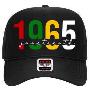 Juneteenth 1965 Black History Month High Crown Mesh Back Trucker Hat