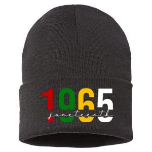 Juneteenth 1965 Black History Month Sustainable Knit Beanie