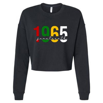 Juneteenth 1965 Black History Month Cropped Pullover Crew