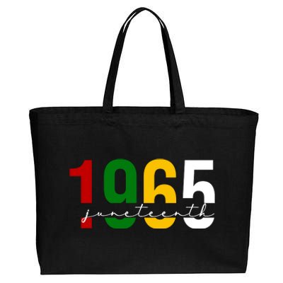 Juneteenth 1965 Black History Month Cotton Canvas Jumbo Tote