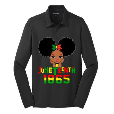 Juneteenth 1865 Blm Independence Freedom African Cool Gift Silk Touch Performance Long Sleeve Polo