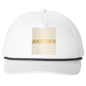 Juneteenth 1865 Black American Afro Freedom Day Pride Gift Snapback Five-Panel Rope Hat