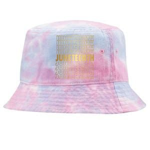 Juneteenth 1865 Black American Afro Freedom Day Pride Gift Tie-Dyed Bucket Hat