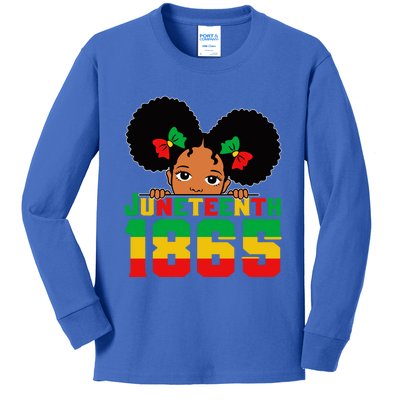 Juneteenth 1865 Blm Freedom African Independence Cute Gift Kids Long Sleeve Shirt