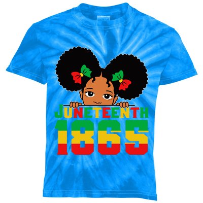 Juneteenth 1865 Blm Freedom African Independence Cute Gift Kids Tie-Dye T-Shirt