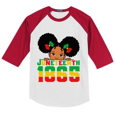 Juneteenth 1865 Blm Freedom African Independence Cute Gift Kids Colorblock Raglan Jersey