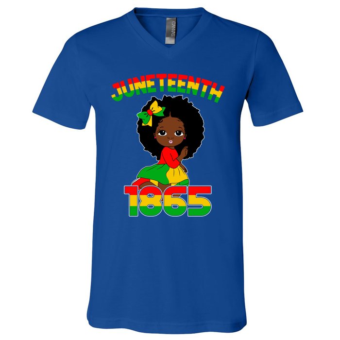 Juneteenth 1865 Blm Independence African Freedom Gift V-Neck T-Shirt