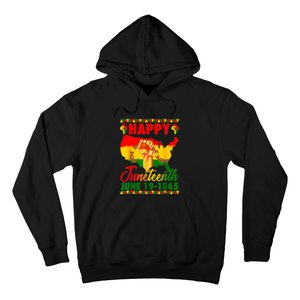 Juneteenth 1865 Black Queen Melanin Girl Magic African Retro Gift African Pride Hoodie