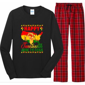 Juneteenth 1865 Black Queen Melanin Girl Magic African Retro Gift African Pride Long Sleeve Pajama Set