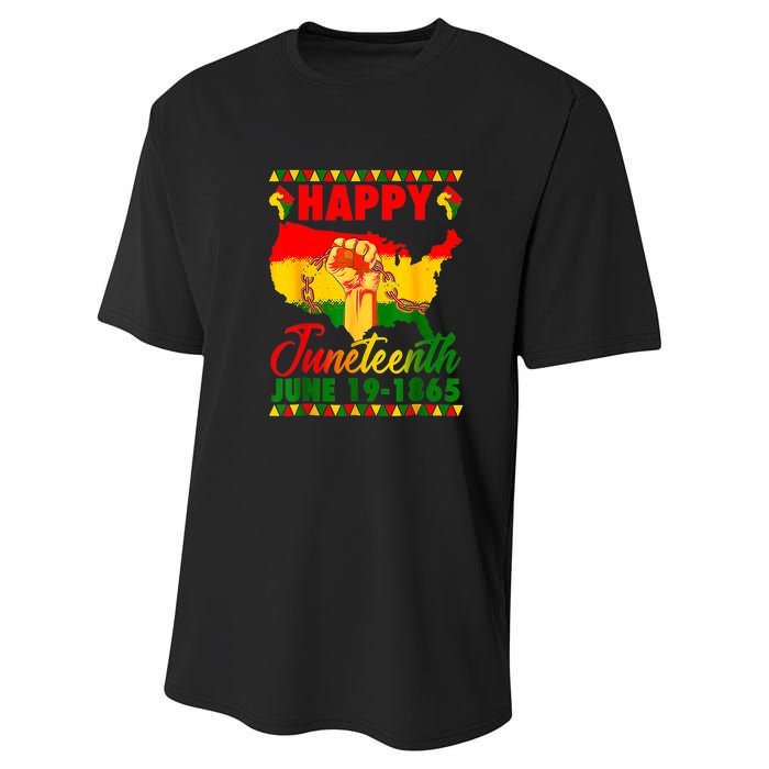 Juneteenth 1865 Black Queen Melanin Girl Magic African Retro Gift African Pride Performance Sprint T-Shirt