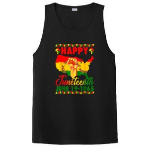 Juneteenth 1865 Black Queen Melanin Girl Magic African Retro Gift African Pride PosiCharge Competitor Tank