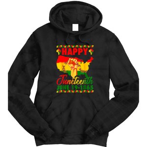 Juneteenth 1865 Black Queen Melanin Girl Magic African Retro Gift African Pride Tie Dye Hoodie