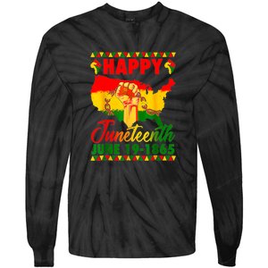 Juneteenth 1865 Black Queen Melanin Girl Magic African Retro Gift African Pride Tie-Dye Long Sleeve Shirt