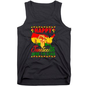 Juneteenth 1865 Black Queen Melanin Girl Magic African Retro Gift African Pride Tank Top