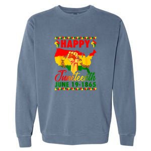 Juneteenth 1865 Black Queen Melanin Girl Magic African Retro Gift African Pride Garment-Dyed Sweatshirt