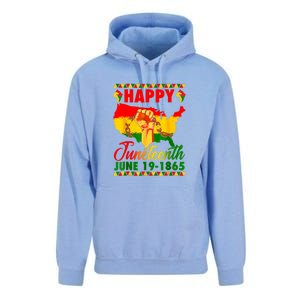 Juneteenth 1865 Black Queen Melanin Girl Magic African Retro Gift African Pride Unisex Surf Hoodie