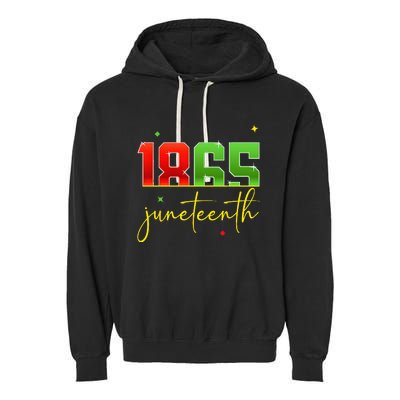 Junenth 1865 Black Freedom History Month African American Garment-Dyed Fleece Hoodie