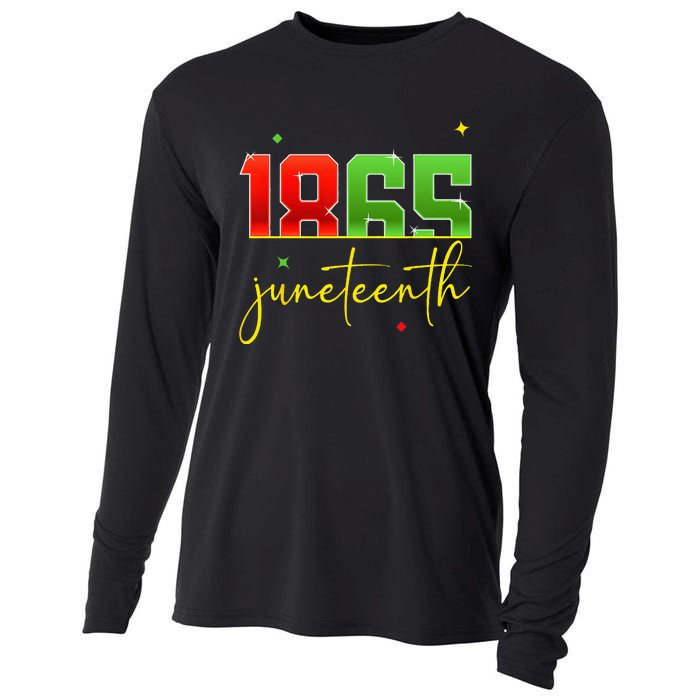 Junenth 1865 Black Freedom History Month African American Cooling Performance Long Sleeve Crew